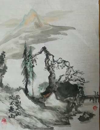 曾柏良作品《盲画画山是山 又不是山》